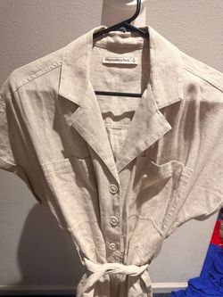 Abercrombie & Fitch Linen Shirt jumpsuit Size S