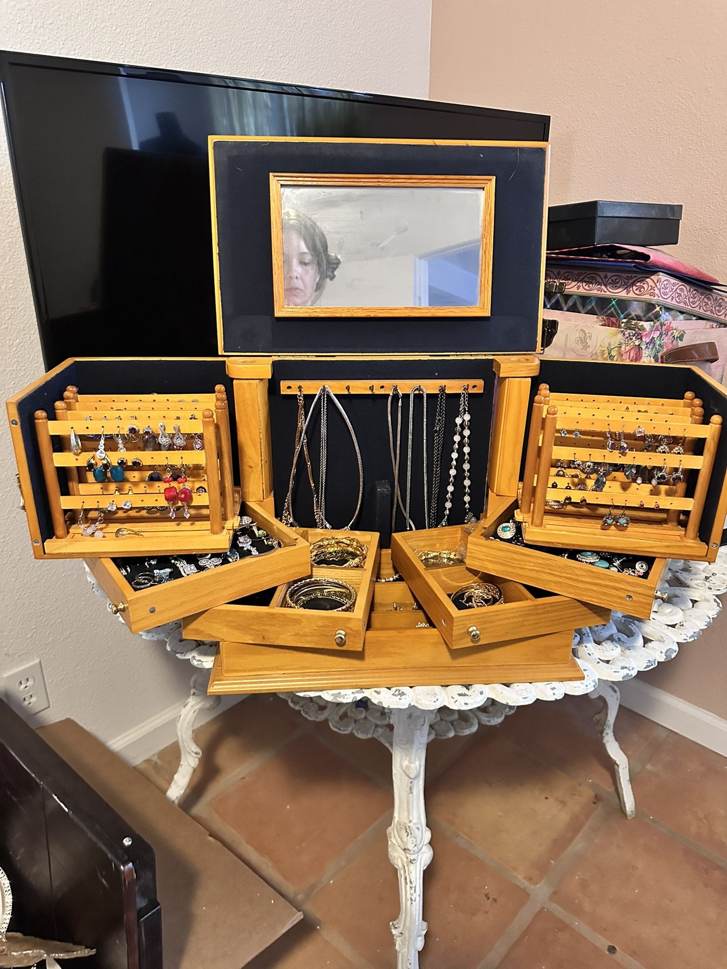 Large Solid Oak Jewelry Box with Tons of Storage Space - by Lori Greiner