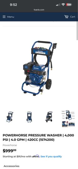 Powerhorse 4000 PSI Gas Pressure Washer 4.0 GPM (WILL NOT RUN)