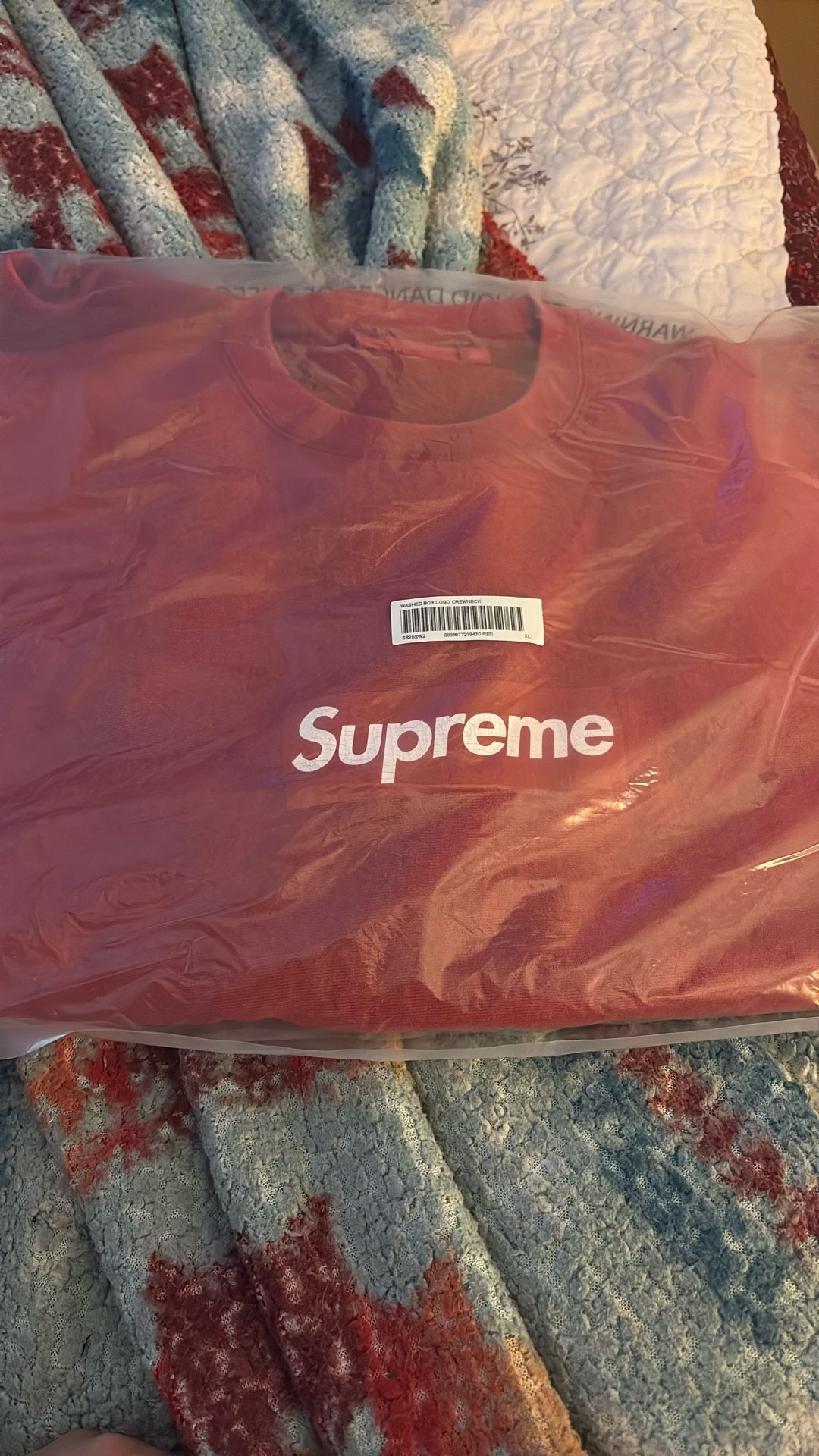 Supreme Washed Box Logo Crewneck Xl