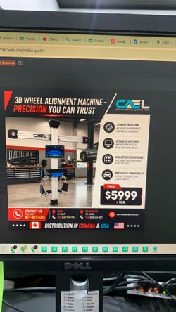 New CAEL 4 post Scissor Car Hoist Car Lift & 3D Wheel Alignment Machine