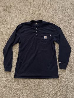 Flame Resistant Carhartt Force Cotton Long-Sleeve Henley (M)