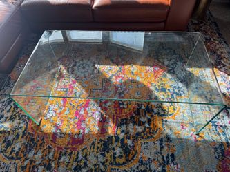 All-Glass Waterfall Coffee Table