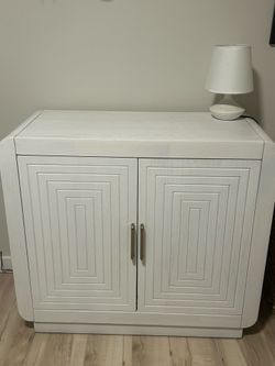 White Modern Wood Storage Cabinet - $100 OBO