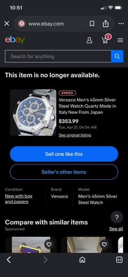 Versace watch for men