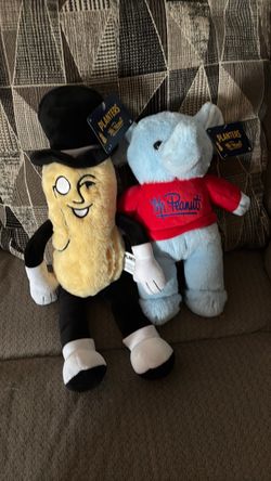 Planters Mr. Peanut Plush Stuffed Toys Set of 2