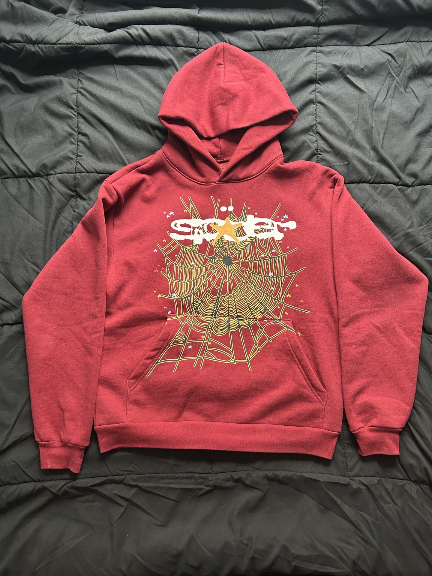 Sp4der Hoodie Maroon