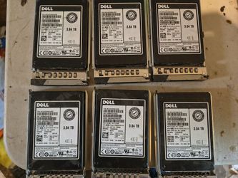 DELL 6 X 3.48T DRIVES WITH SLEDS. SAS