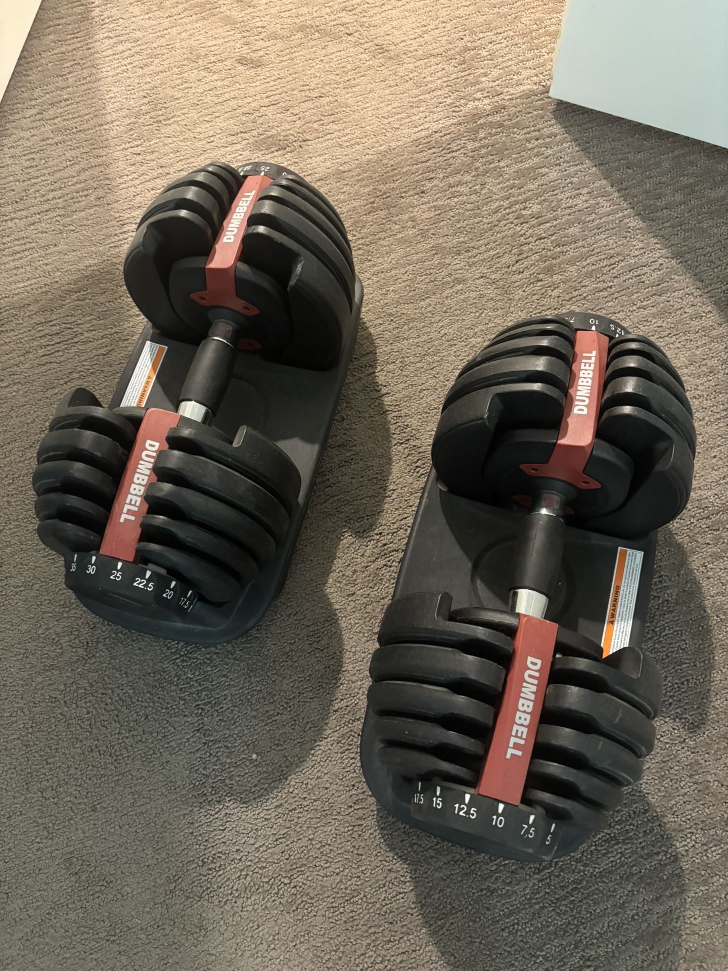 Bowflex Type Adjustable Dumbbell Weights 