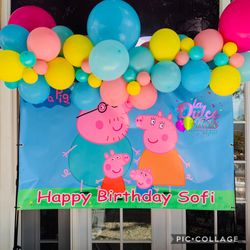 Peppa Pig 🐽 Balloon Garland