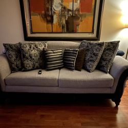 Gray And Black Couch 