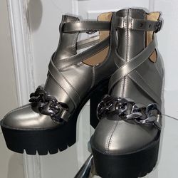 Silver Shoes Republic LA Women's Platform Boots