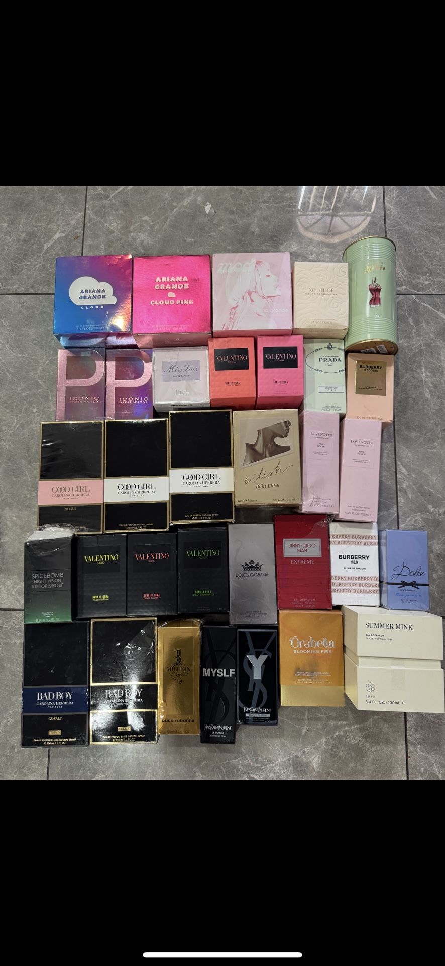 Valentino Ysl Chanel Dior, Prada perfume cologne