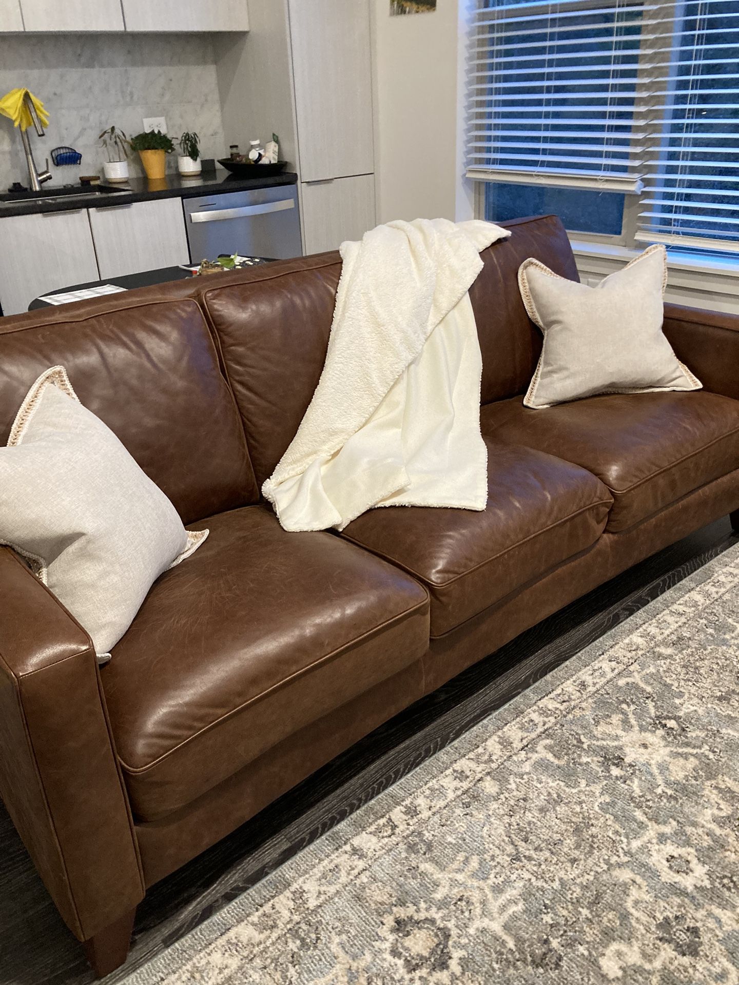 Houston Genuine Leather Sofa
