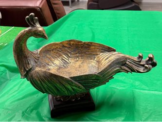 Decorative Gold Peacock Bowl