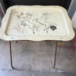 Vintage Horse TV Dinner Stand / Tray