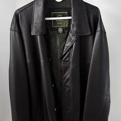 Premium Eddie Bauer Brown Leather Jacket – Size 3XL, Great Condition