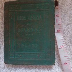 THE TRIAL OF SOCRATES by PLATO antique Little Leather Library book