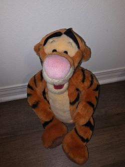 Disney Winnie the Pooh Tigger Plush Stuffed Animal Orange Black Stripes Small