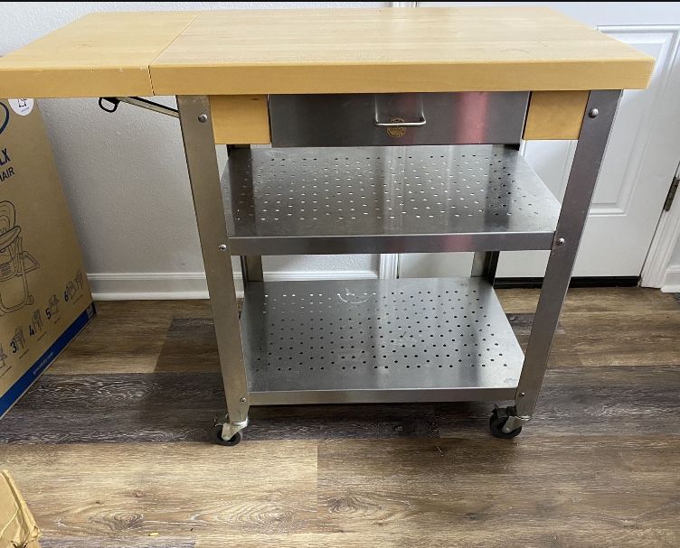 Island Table With Wheels Kitchen