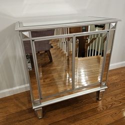 Mirror Side table with shelves, heavy