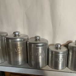 5 Piece Heller Aluminum Canister Set 