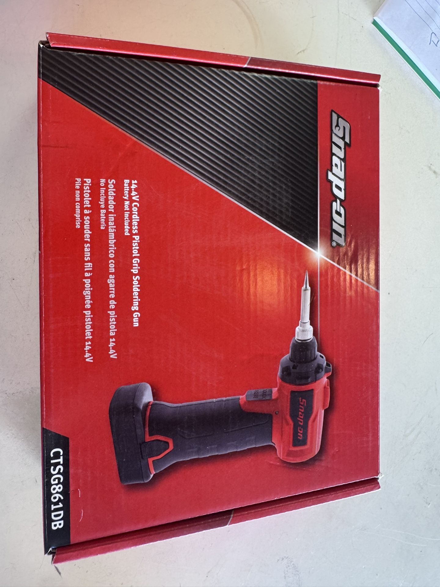 Snap-on 14.4v Cordless Pistol Grip Soldering Gun (battery Not Included)
