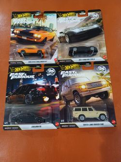 Set of 4 Hot Wheels Fast & Furious