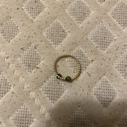 14k Gold Emerald Stone Ring 
