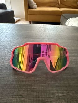 Pink Sport Sunglasses with Mirror Lens
