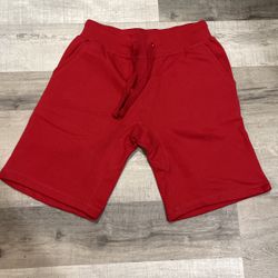 Small Red Fleece Shorts
