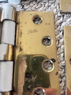 4” square Pella door hinges- solid brass