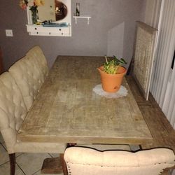 Dining set for 8 people and fan both for 350