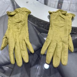 Butter, Soft, Green Leather Gloves