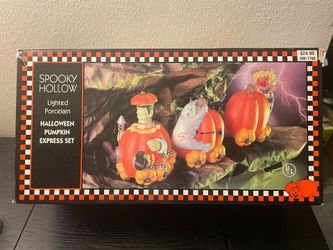 Spooky Hallow light up porcelain figures