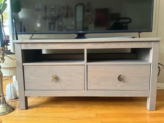 TV Media Table - Light Gray w/ Moon Detail