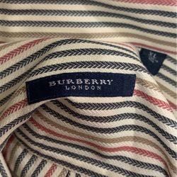 Men’s Burberry Striped Button Up Dress Shirt