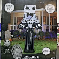 Disney Halloween Nightmare Before Christmas 9ft Jack Skellington Inflatable 2023