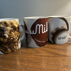3 “Got Milk” Ceramic Mugs