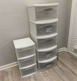 Sterilite Plastic Storage Drawers - Modular Organizer Set (5 Large + 3 Small)