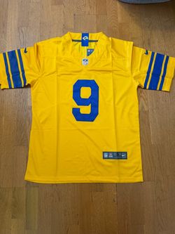 Yellow blue Los Angeles rams Stafford jersey