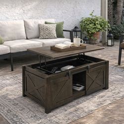 Rustic Lift-Top Coffee Table – Stylish & Functional!