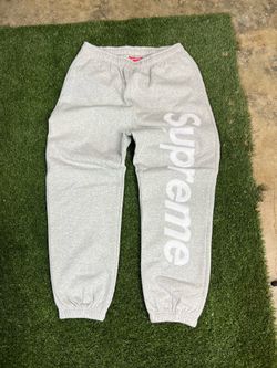 Supreme Satin Applique sweatpants heather grey