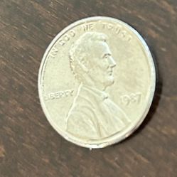 Rare Silver 1987 Penny 