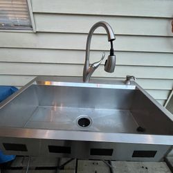 Older style Proinspired kitchen sink. Used.