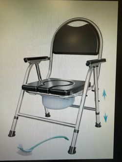 Folding Commode Chair with Removable Bucket
