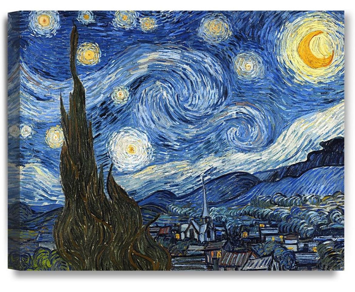 Starry Night, Vincent Van Gogh Art 