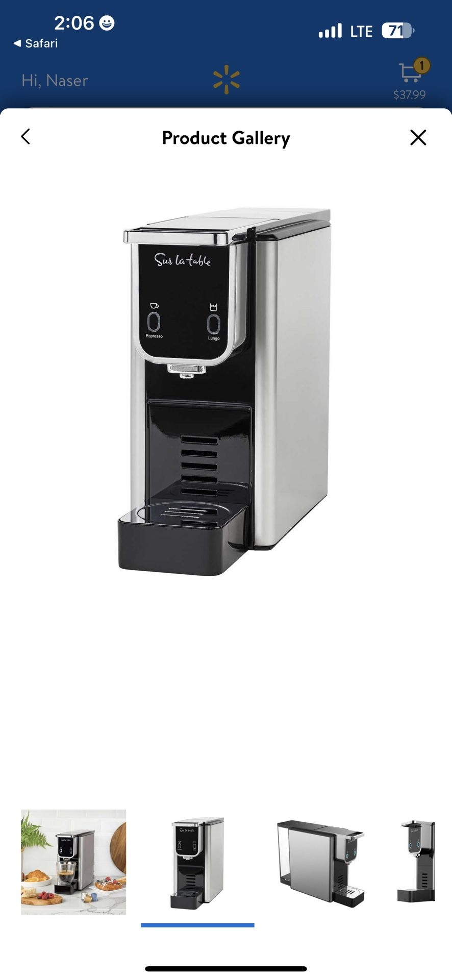 Sur La Table Capsule Espresso Maker Removable 56oz Water, 46 OFF