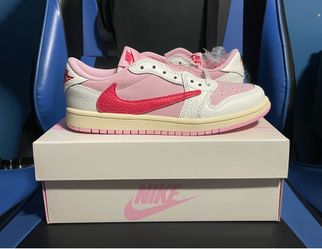 Jordan 1 Retro Low OG SP Travis Scott Sail Tropical Pink (PS) Size 3Y