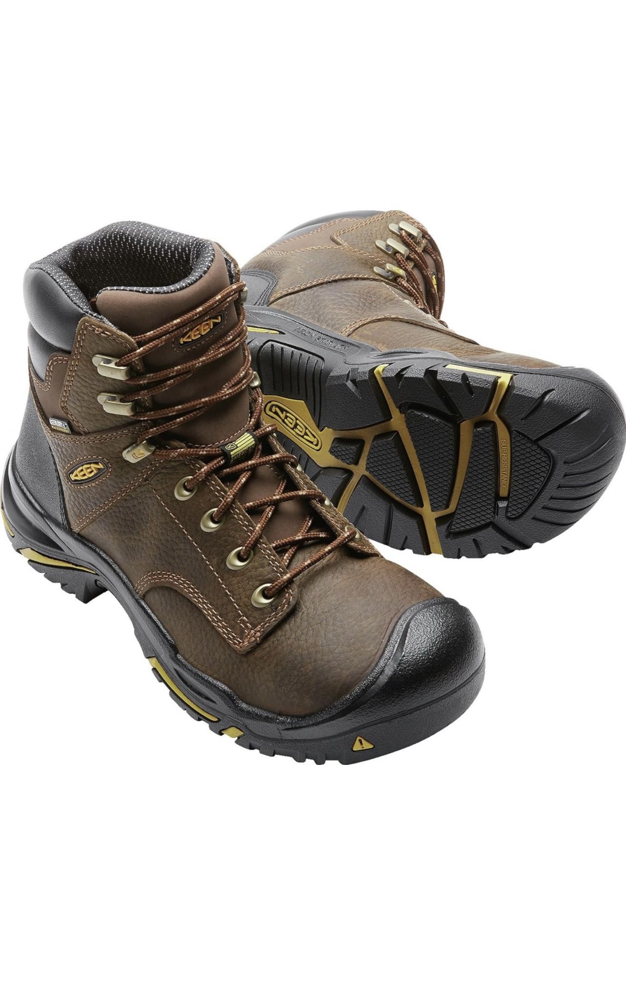 KEEN Men's Mt Vernon 6" Soft Toe Waterproof Boots, Size 11.5W, Color Cascade Brown 